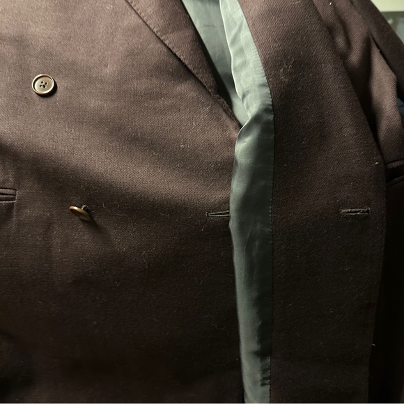 Ermenegildo Zegna wool cashmere maroon blazer Size 54 - Picture 6 of 9